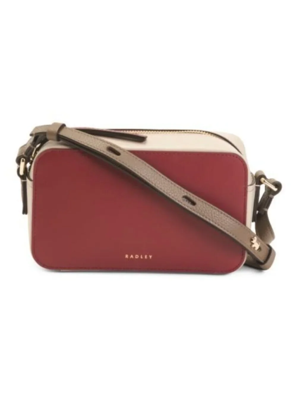 RADLEY LONDON Leather Beech Row Color Blocked Mini Zip Around Crossbody